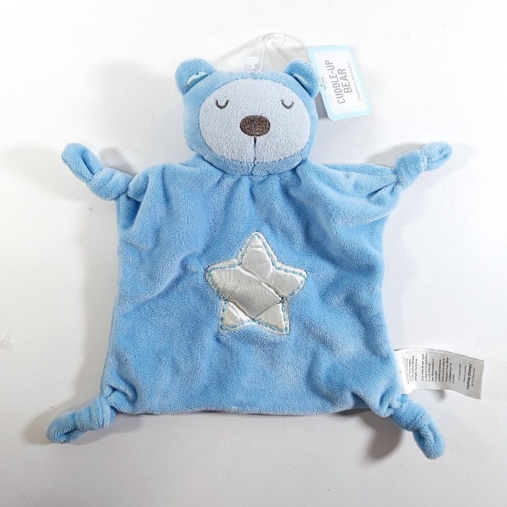 Stepping Stones Cuddle Up Blue Bear Lovey Security Blanket NEW